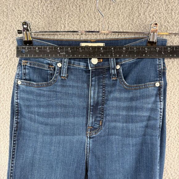 Madewell Stovepipe Jeans Size 26T Tall Medium Wash High Rise Stretch - Picture 6 of 16